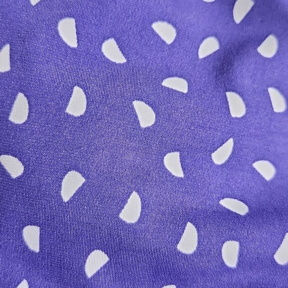 Charter Club Cap Sleeve Belted Blue Midi Dress, White Polka Dots, 8 - Picture 5 of 6